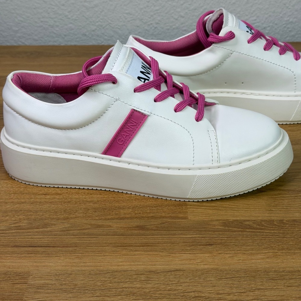 GANNI White and Pink Sneakers - Picture 2 of 5